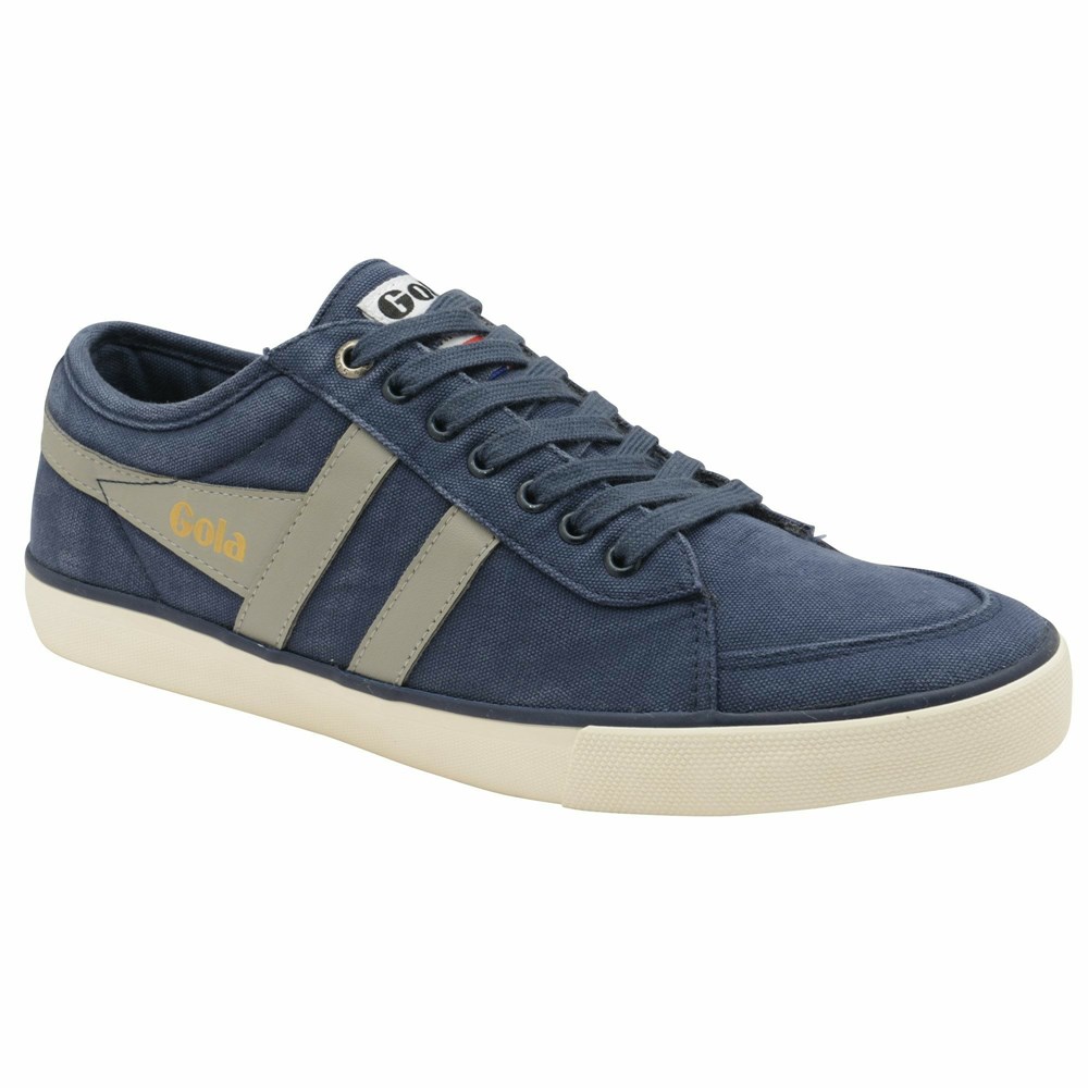 Basket Gola Vegan Comet Plimsoll Bleu Marine Grise Clair Homme | RBME-81315343