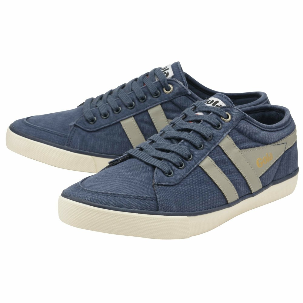 Basket Gola Vegan Comet Plimsoll Bleu Marine Grise Clair Homme | RBME-81315343