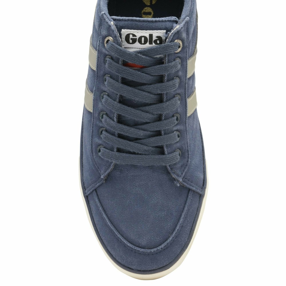 Basket Gola Vegan Comet Plimsoll Bleu Marine Grise Clair Homme | RBME-81315343