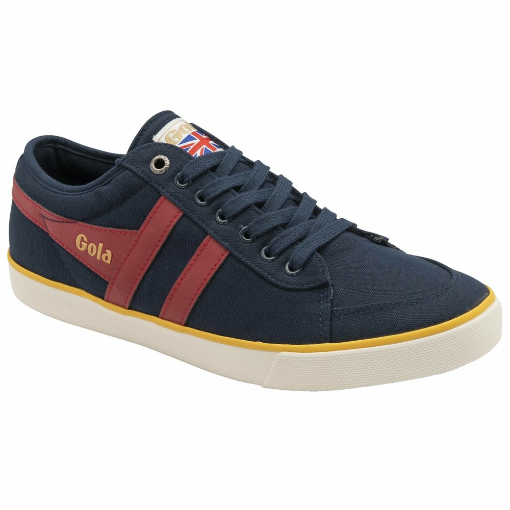 Basket Gola Vegan Comet Plimsoll Bleu Marine Rouge Orange Homme | XVGZ-30387837