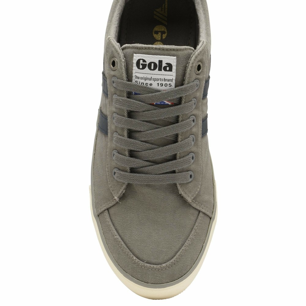 Basket Gola Vegan Comet Plimsoll Grise Bleu Marine Homme | PRLB-60501107