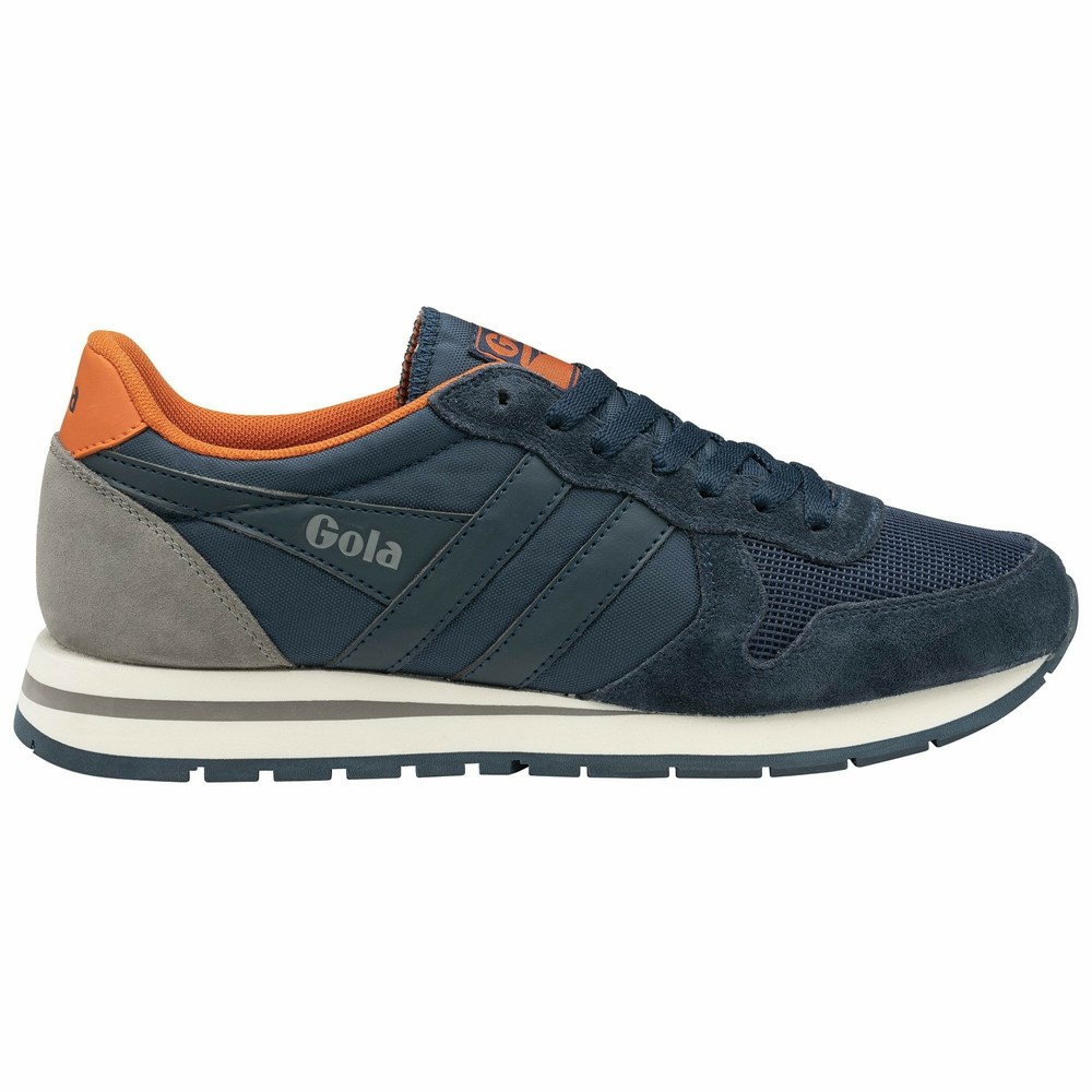 Basket Gola Daytona Bleu Marine Grise Orange Homme | UPRC-29158132