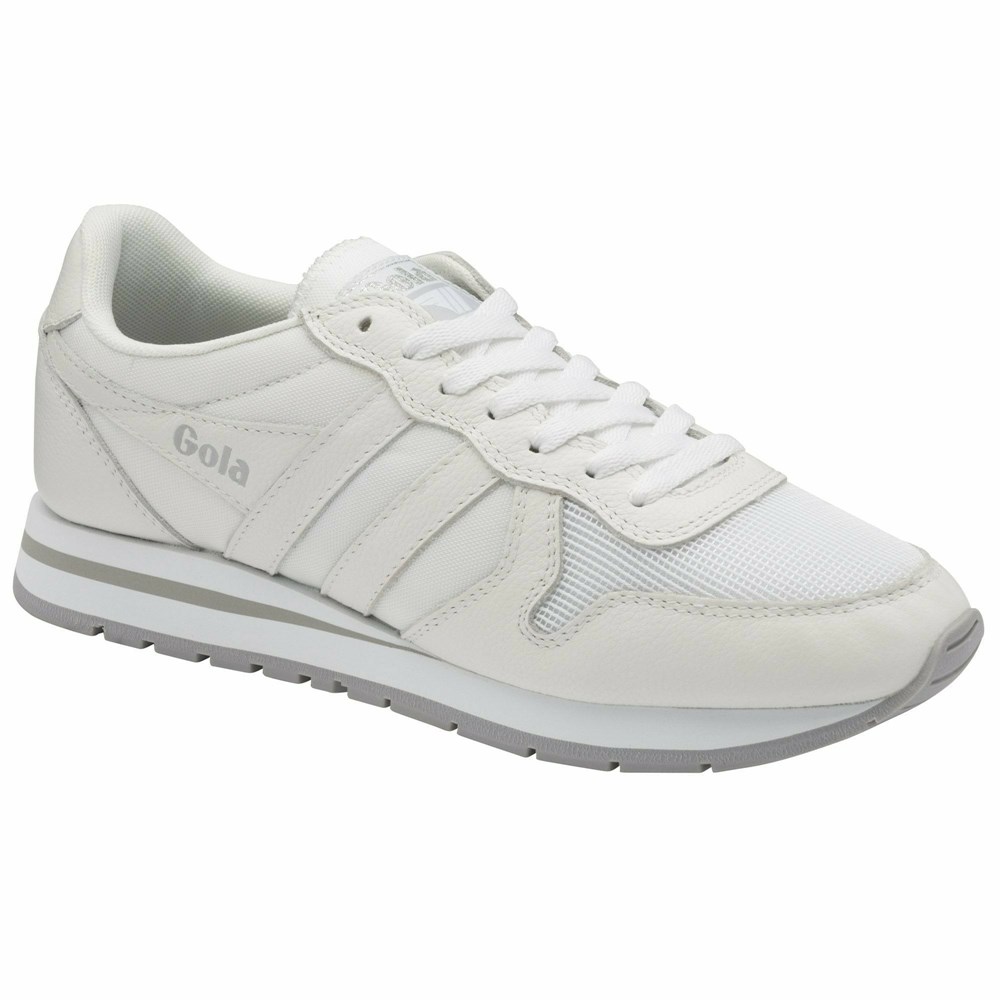 Basket Gola Daytona Cuir Blanche Homme | NREC-95417388