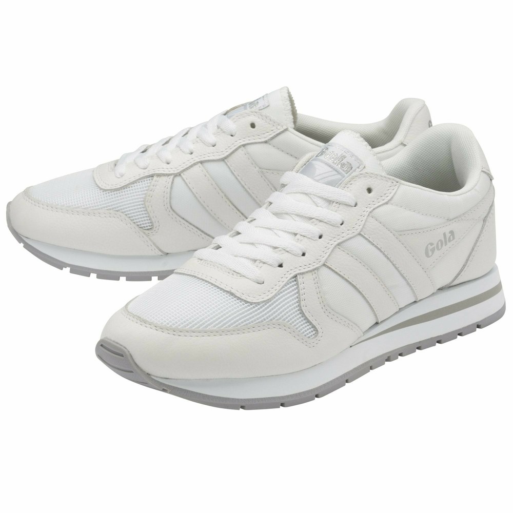 Basket Gola Daytona Cuir Blanche Homme | NREC-95417388