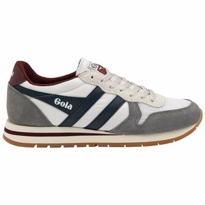 Basket Gola Daytona Blanche Grise Bleu Marine Homme | OEIM-67599873