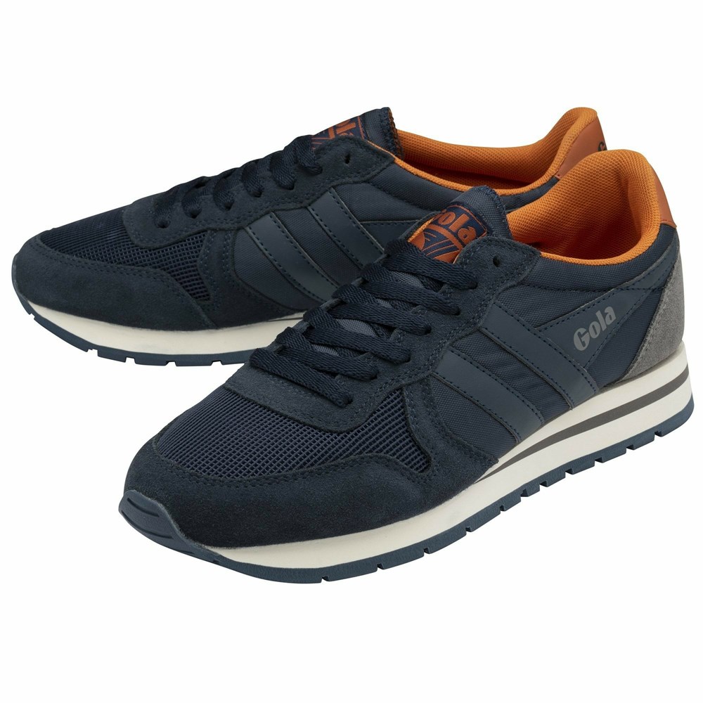 Basket Gola Daytona Bleu Marine Grise Orange Homme | UPRC-29158132