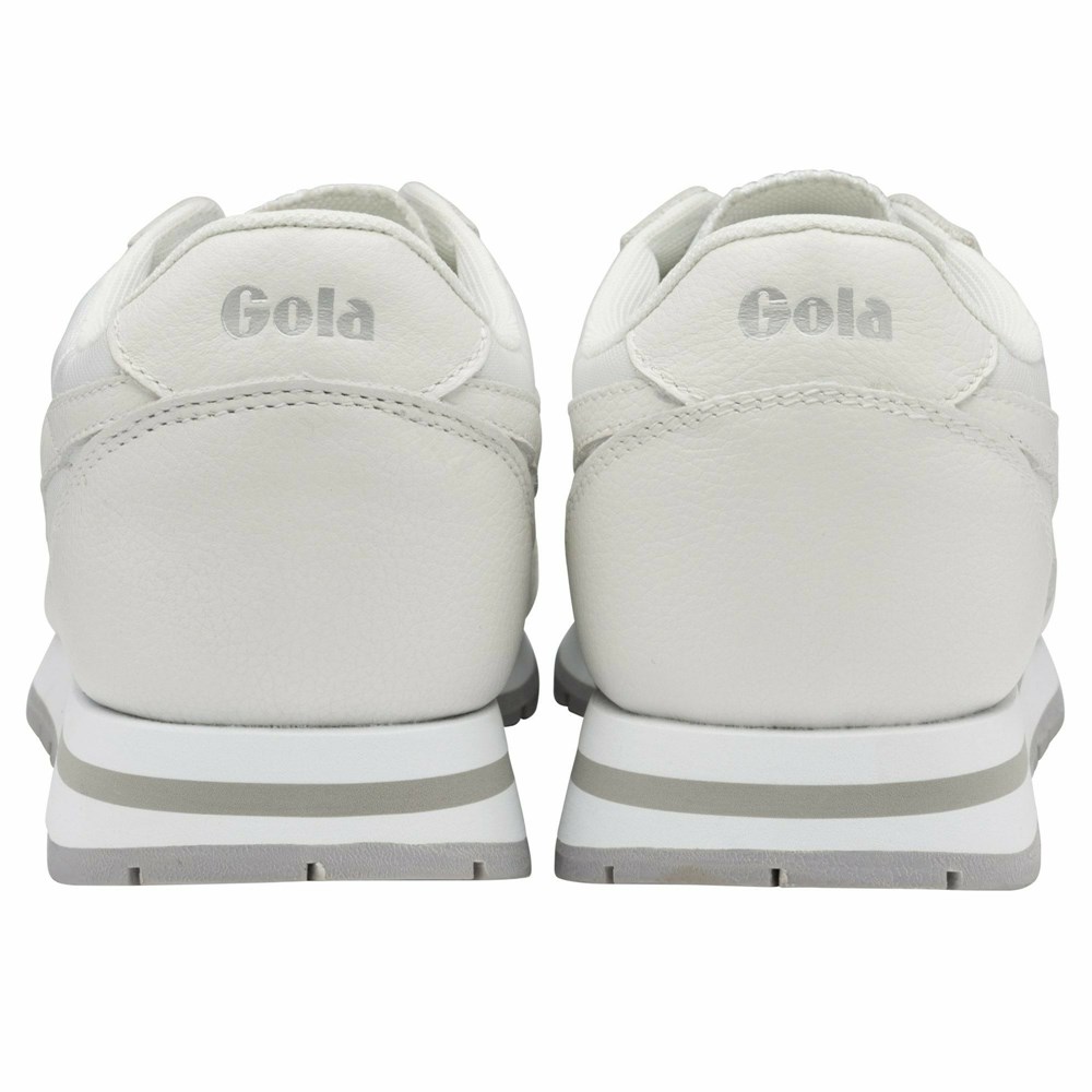 Basket Gola Daytona Cuir Blanche Homme | NREC-95417388