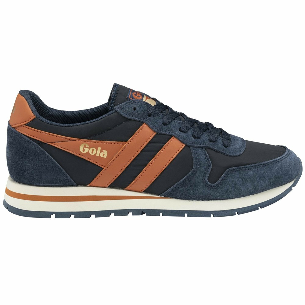 Basket Gola Daytona Chute Bleu Marine Orange Homme | LIBU-04957146