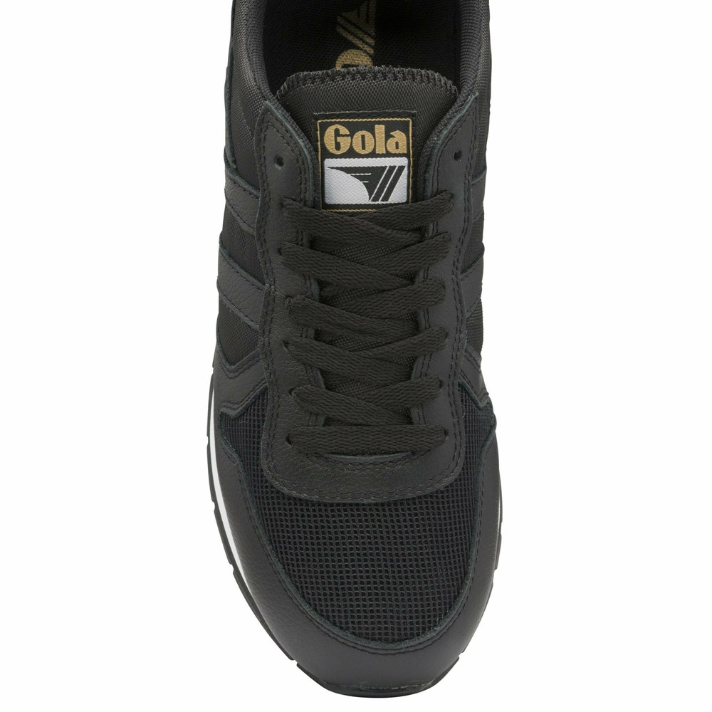 Basket Gola Daytona Cuir Noir Noir Homme | RCAW-38927149