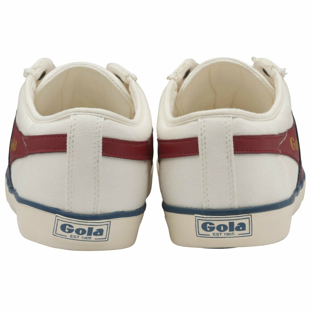 Basket Gola Vegan Comet Plimsoll Blanche Rouge Bleu Homme | YLCY-54316808