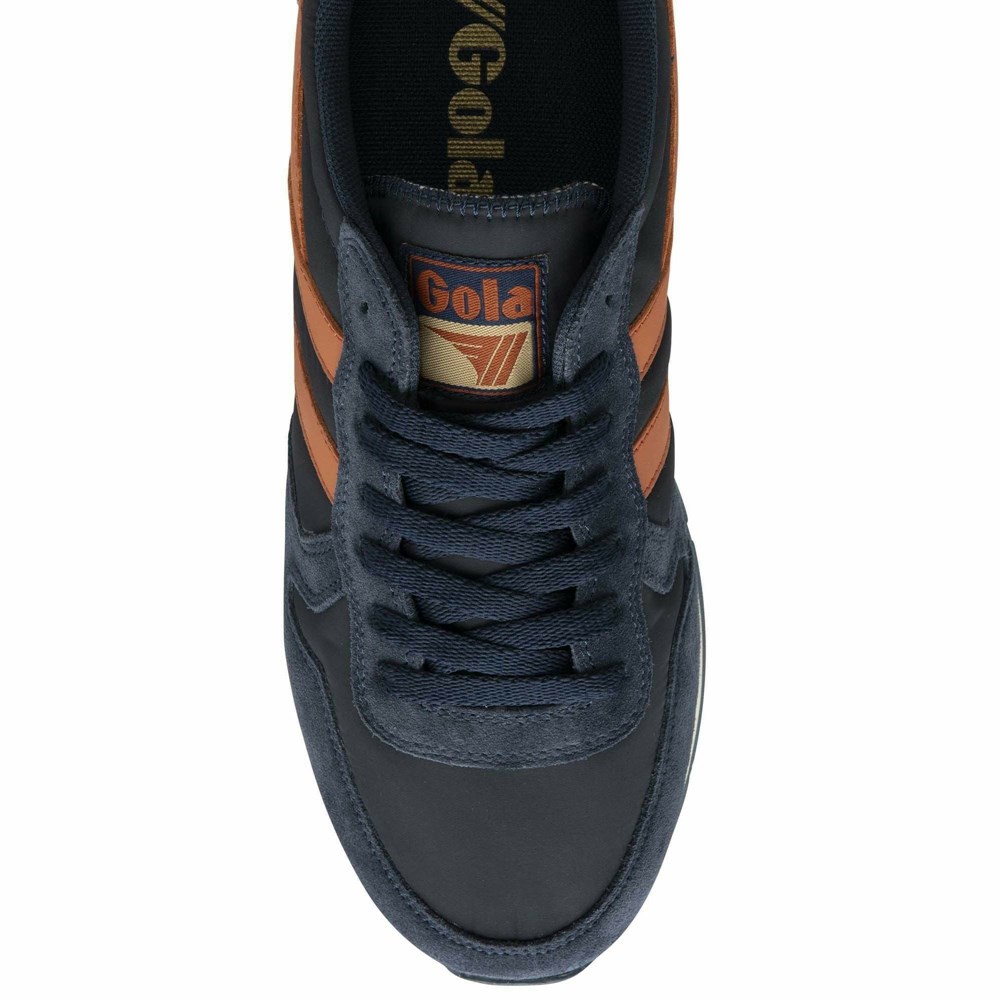 Basket Gola Daytona Chute Bleu Marine Orange Homme | LIBU-04957146