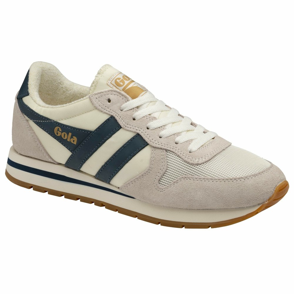 Basket Gola Daytona Blanche Bleu Homme | LANV-30574735