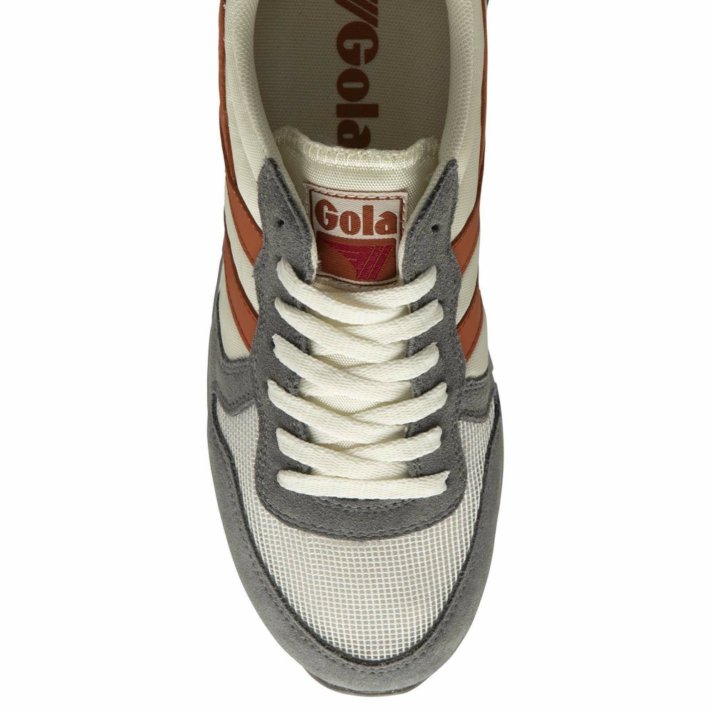 Basket Gola Daytona Blanche Grise Orange Homme | NJUQ-14383864