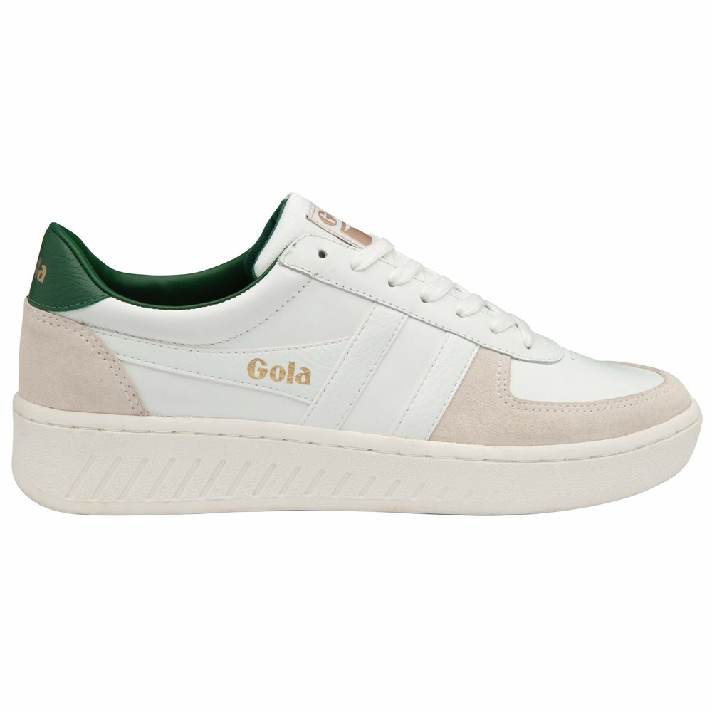 Basket Gola Grandslam Classiche Blanche Vert Foncé Homme | NZCN-48719595