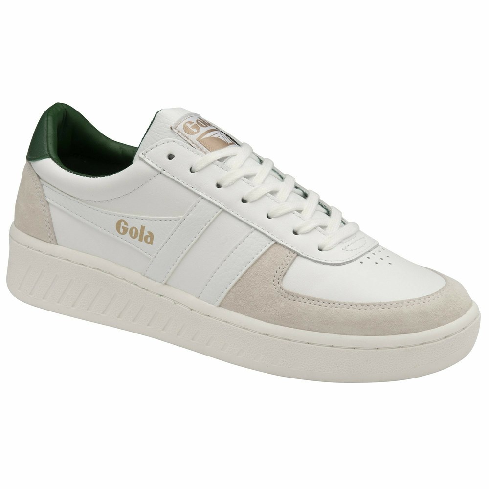 Basket Gola Grandslam Classiche Blanche Vert Foncé Homme | NZCN-48719595