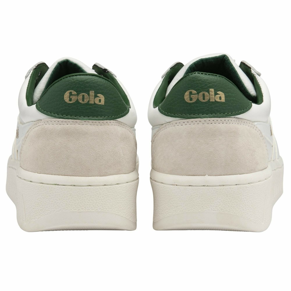 Basket Gola Grandslam Classiche Blanche Vert Foncé Homme | NZCN-48719595