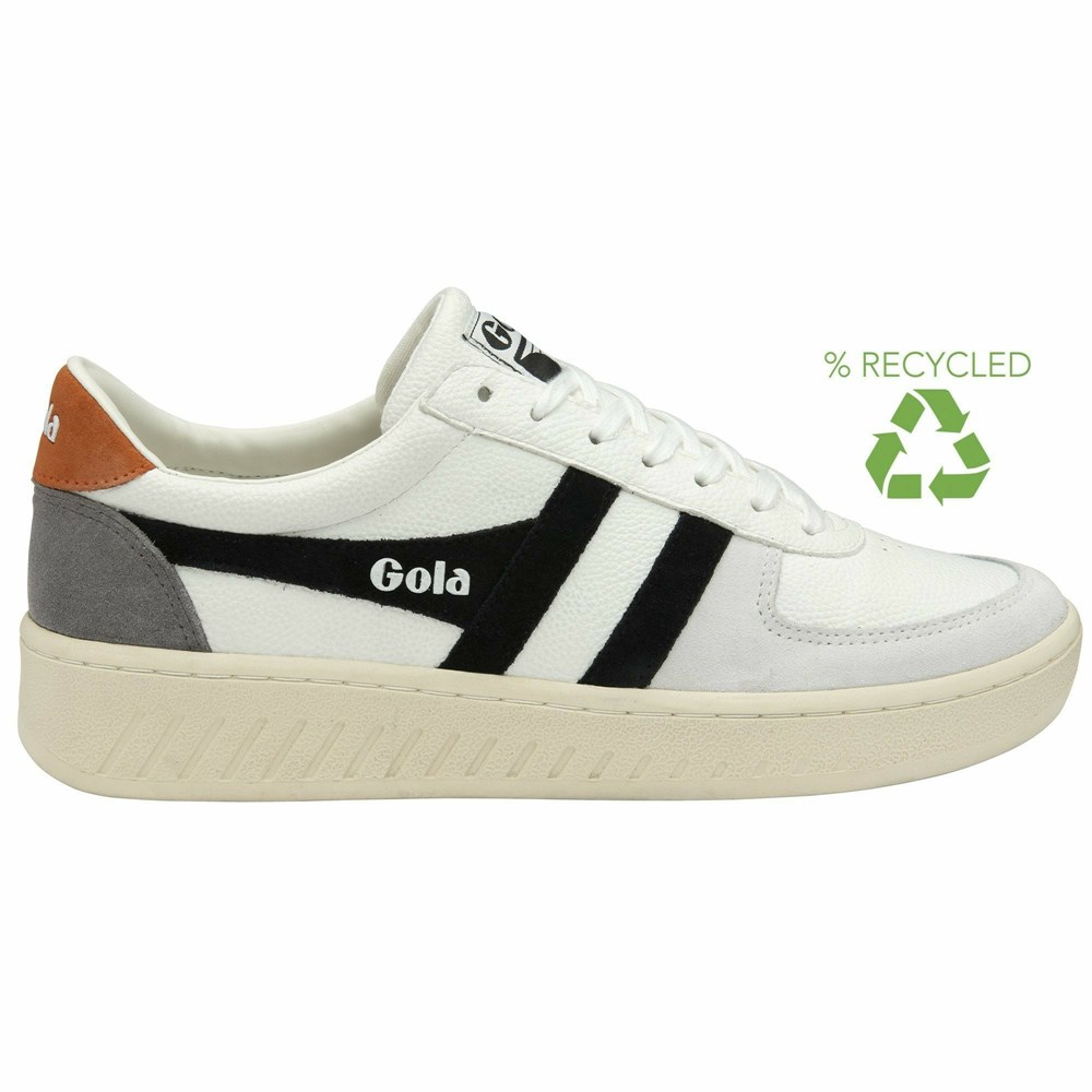 Basket Gola Grandslam Trident Blanche Noir Orange Homme | VMSU-04088192