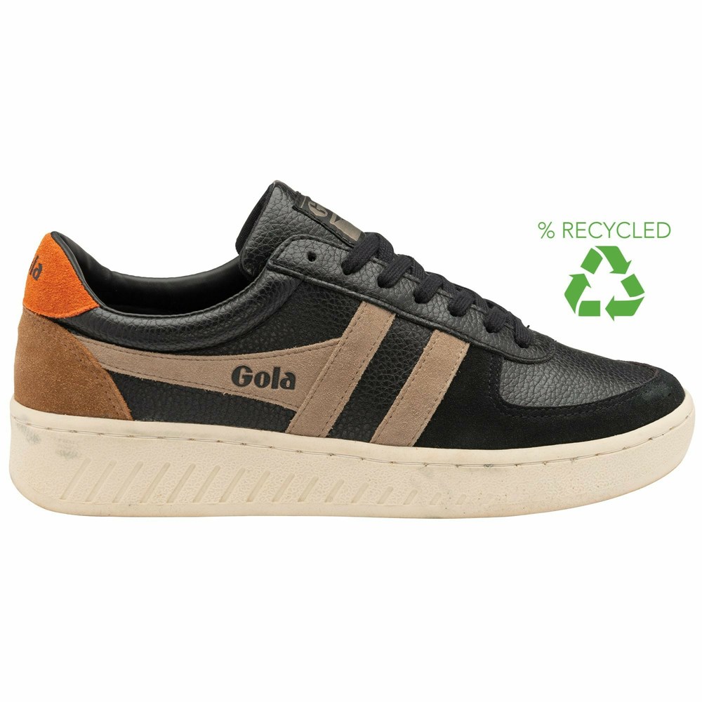 Basket Gola Grandslam Trident Noir Orange Homme | UVAV-16049112