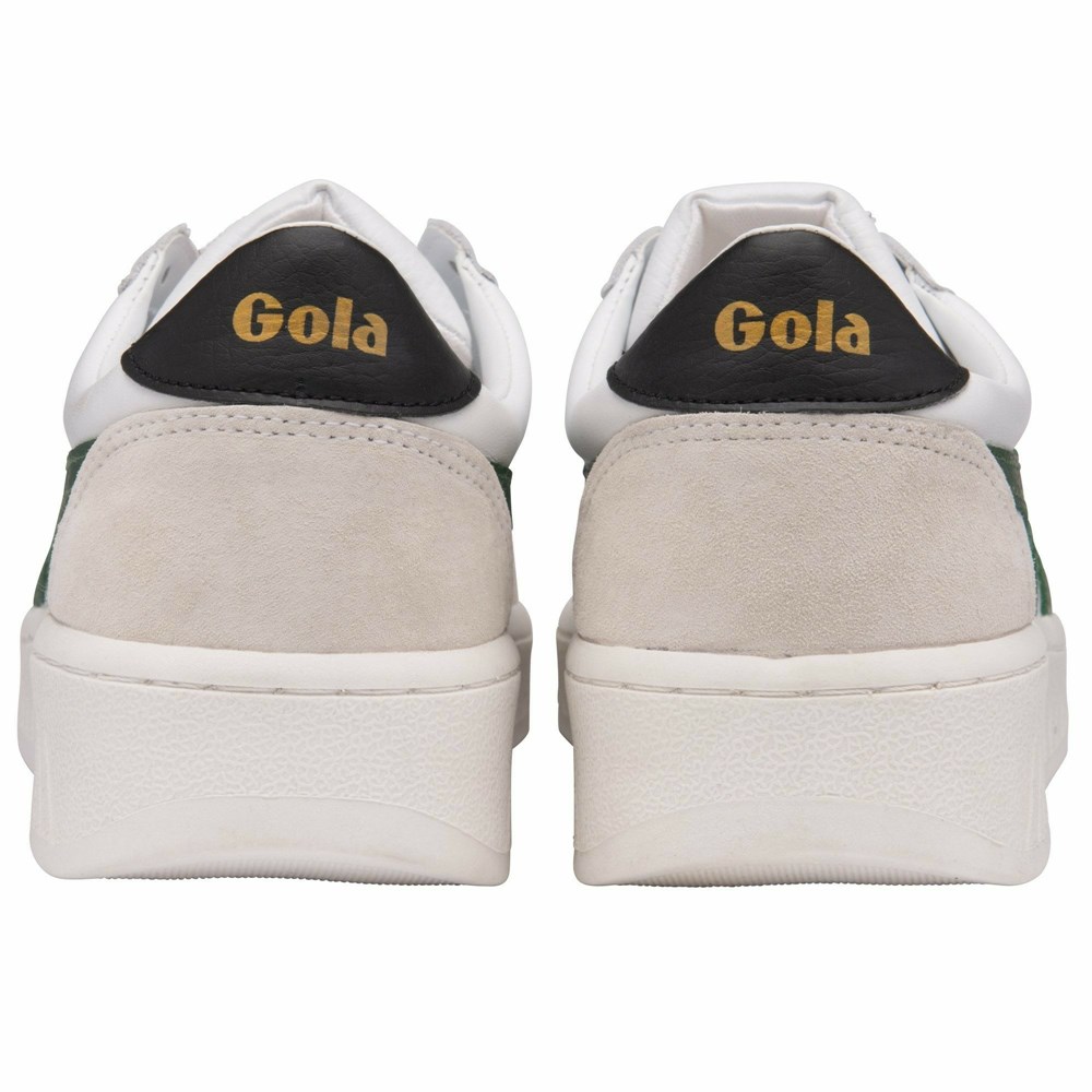 Basket Gola Grandslam Classiche Blanche Vert Noir Homme | WNFI-63487475