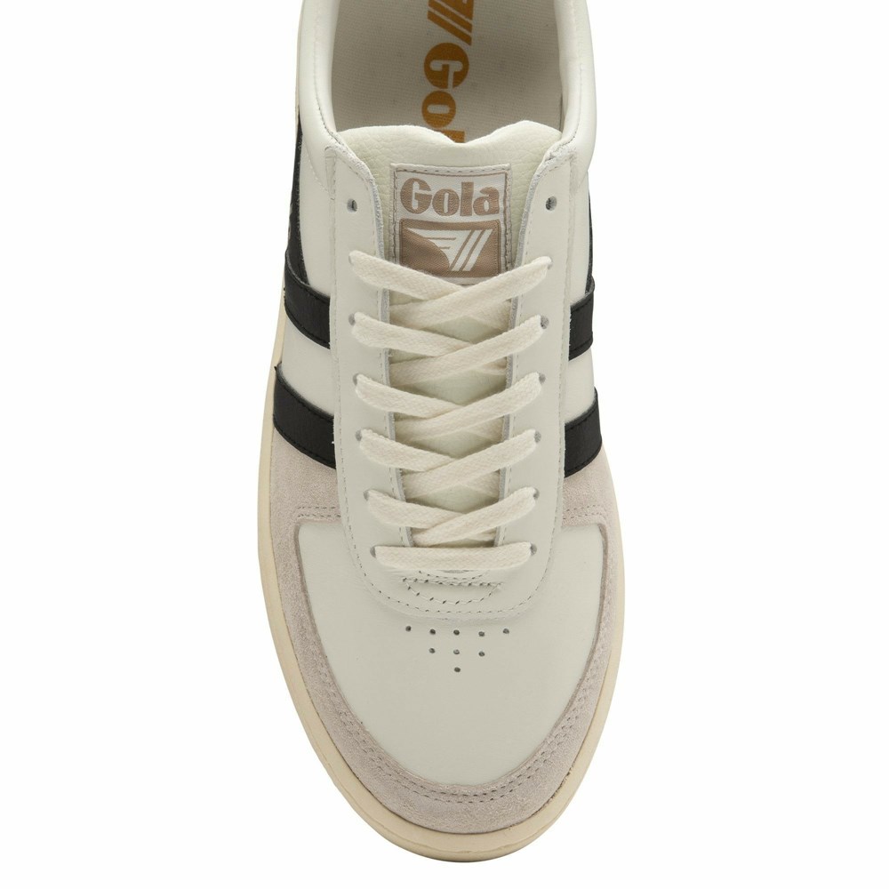 Basket Gola Grandslam Classiche Blanche Noir Orange Homme | GBAU-63742995