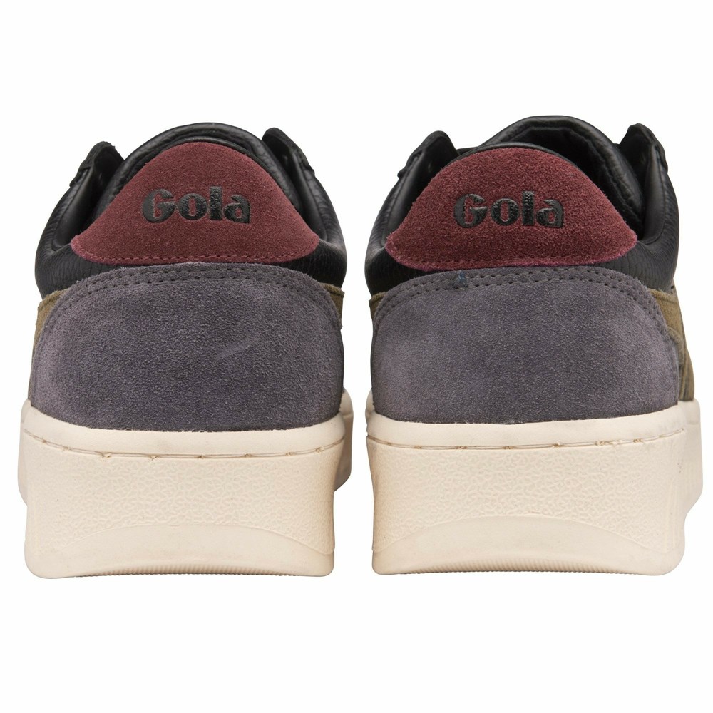 Basket Gola Grandslam Trident Noir Kaki Bordeaux Homme | CSAC-47441598