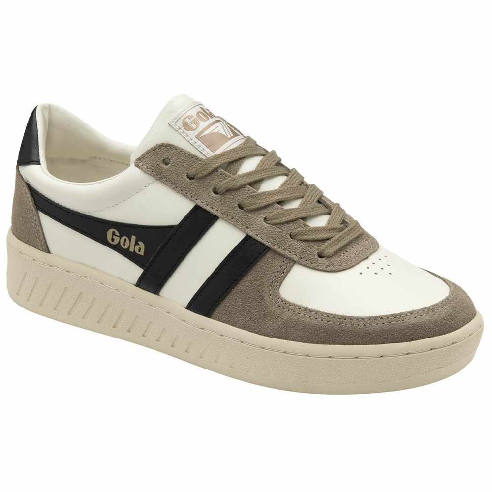 Basket Gola Grandslam Quadrant Blanche Noir Homme | MEZM-95031501