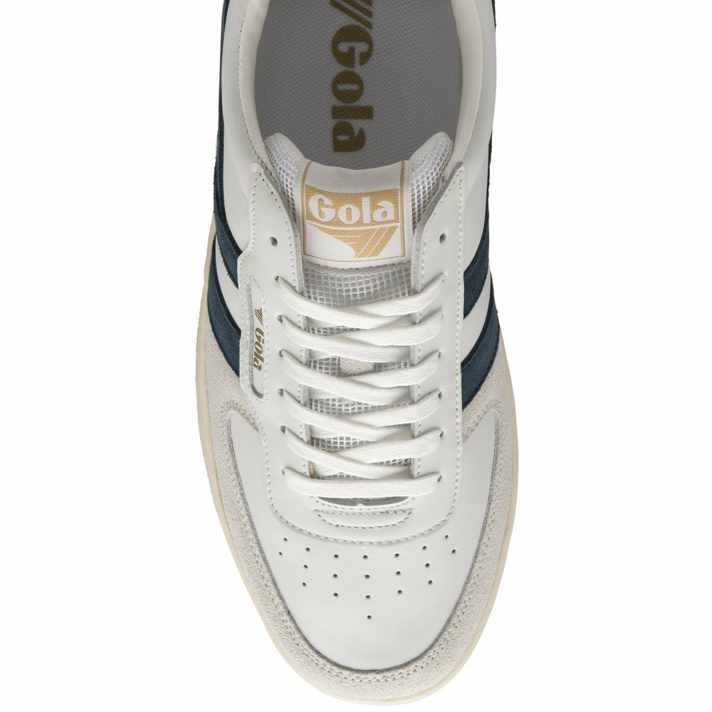 Basket Gola Hawk Blanche Bleu Homme | ADAG-62122510