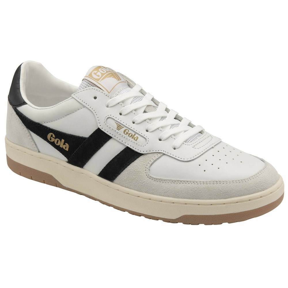 Basket Gola Hawk Blanche Noir Homme | HHMW-99501892