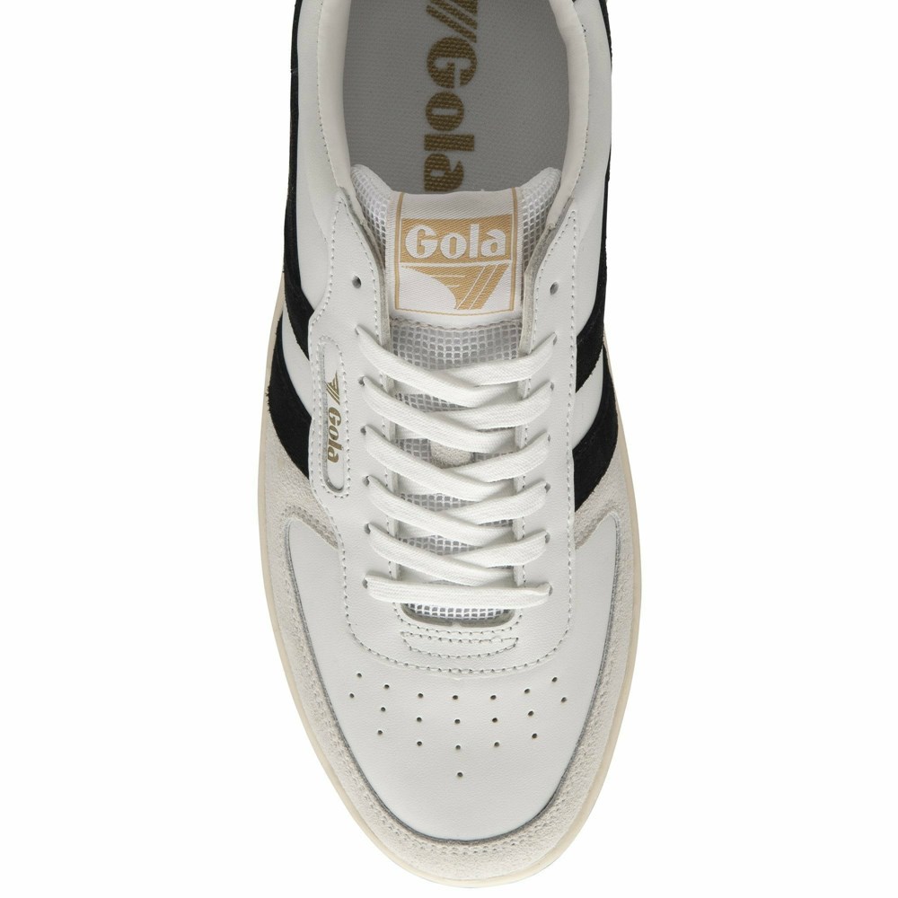 Basket Gola Hawk Blanche Noir Homme | HHMW-99501892