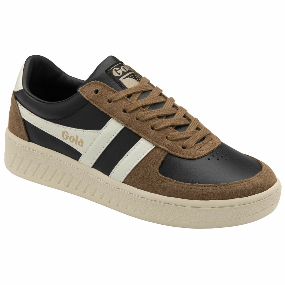 Basket Gola Grandslam Quadrant Noir Marron Blanche Homme | ACWD-55477226