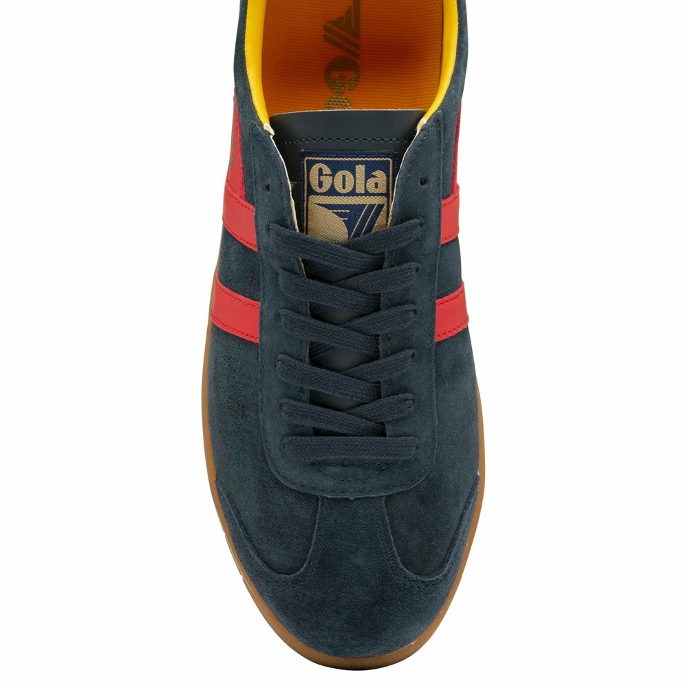 Basket Gola Hurricane Daim Bleu Marine Rouge Orange Homme | RKUV-49856094