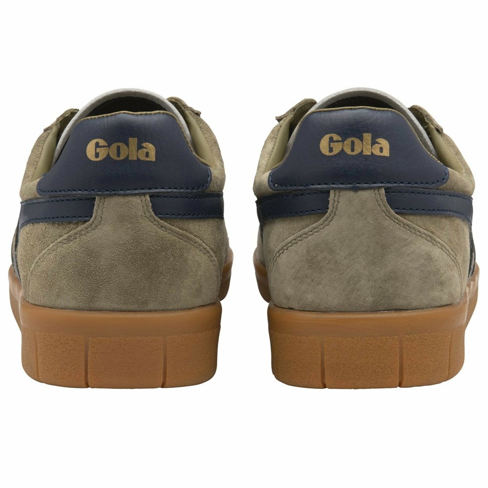 Basket Gola Hurricane Daim Kaki Bleu Marine Kaki Homme | VIQL-19464128