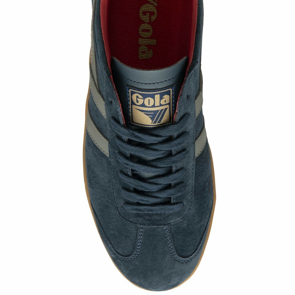 Basket Gola Hurricane Daim Bleu Marine Grise Rouge Homme | TQBR-62753201