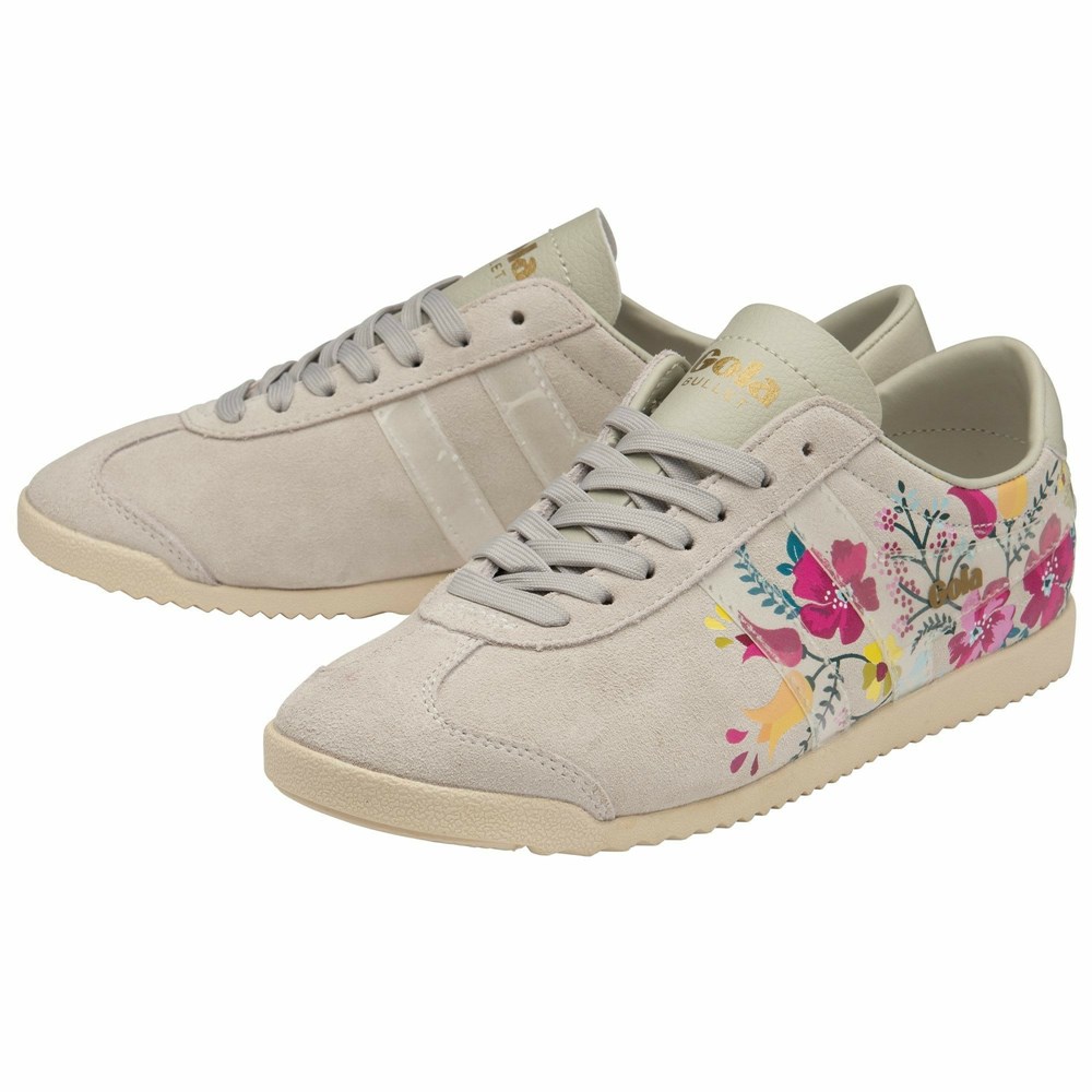 Basket Gola Bullet Floral Blanche Multicolore Femme | LACM-52799863