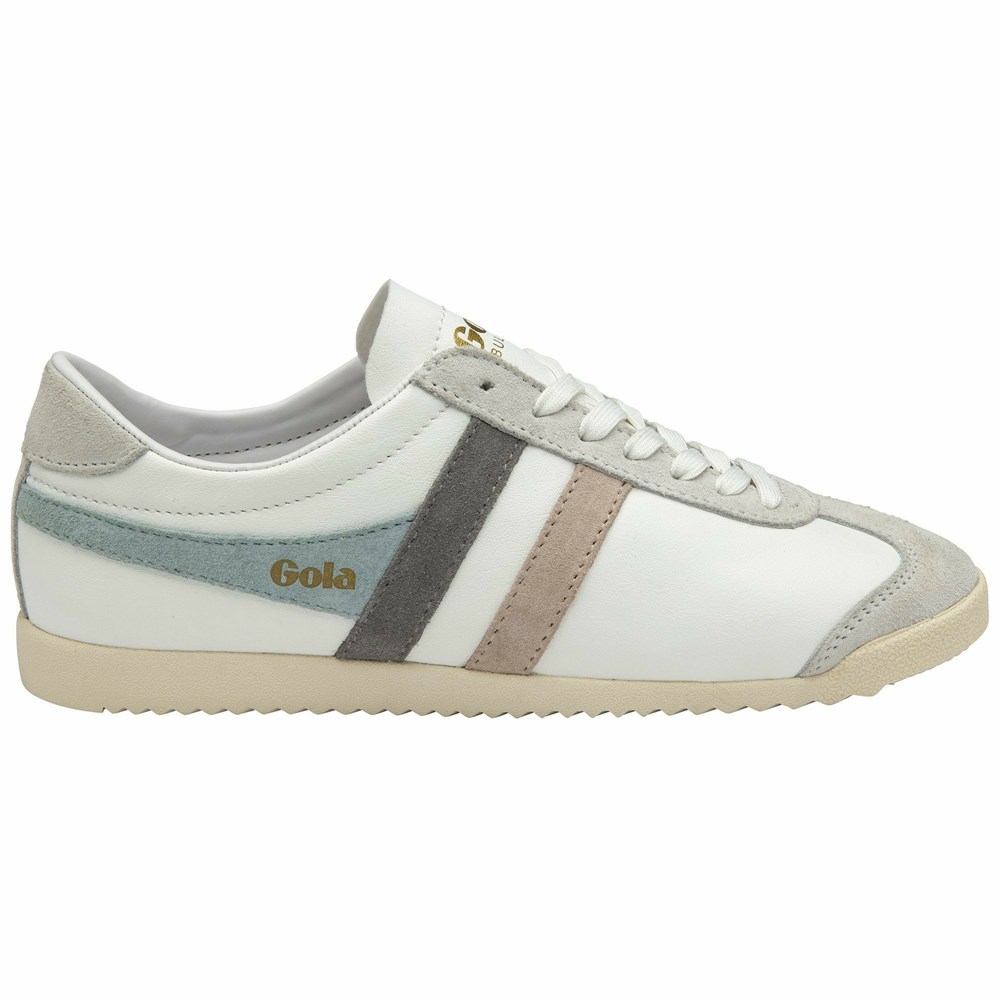 Basket Gola Bullet Trident Blanche Bleu Femme | PCCO-99269948