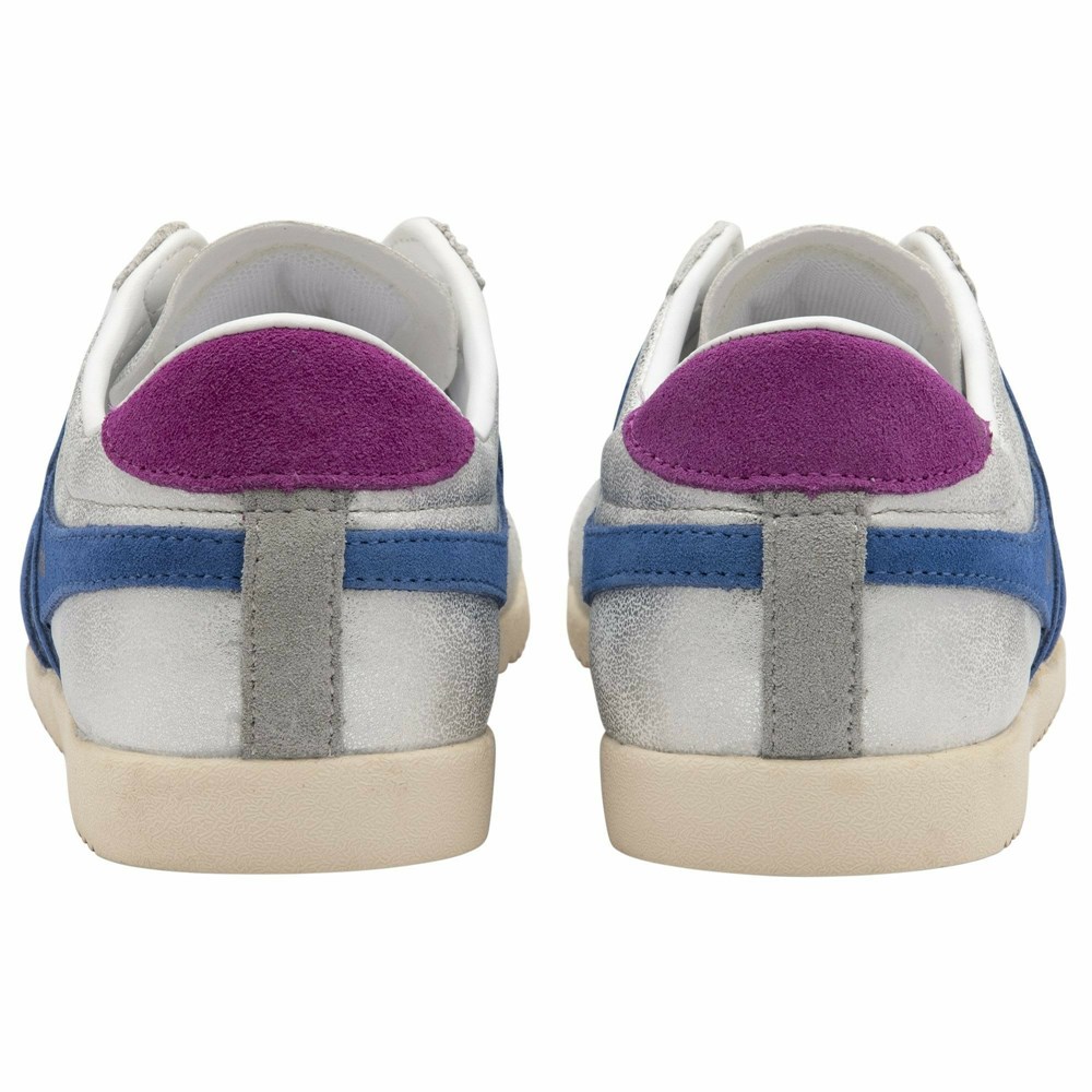 Basket Gola Bullet Blaze Blanche Bleu Femme | KHJI-11792892