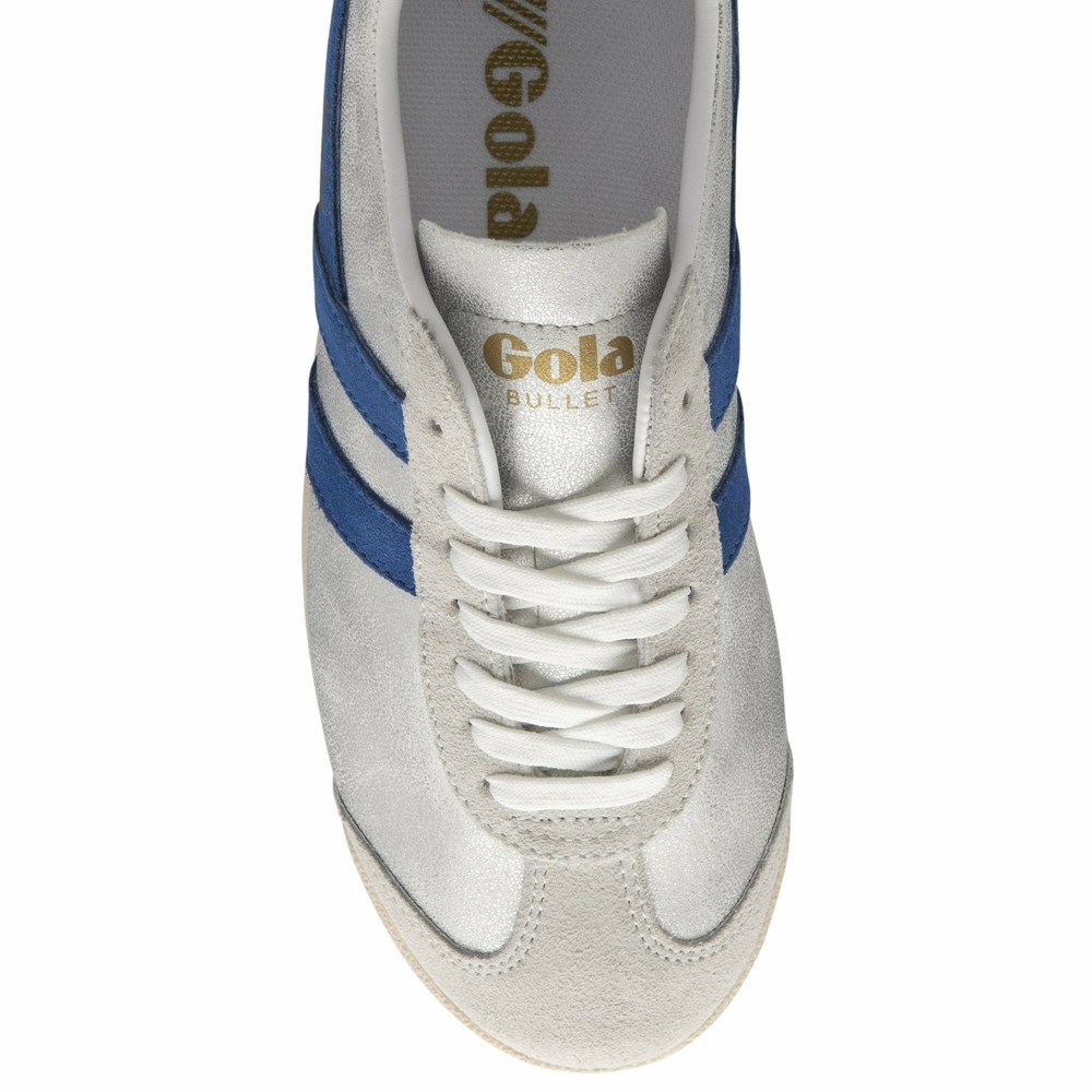 Basket Gola Bullet Blaze Blanche Bleu Femme | KHJI-11792892