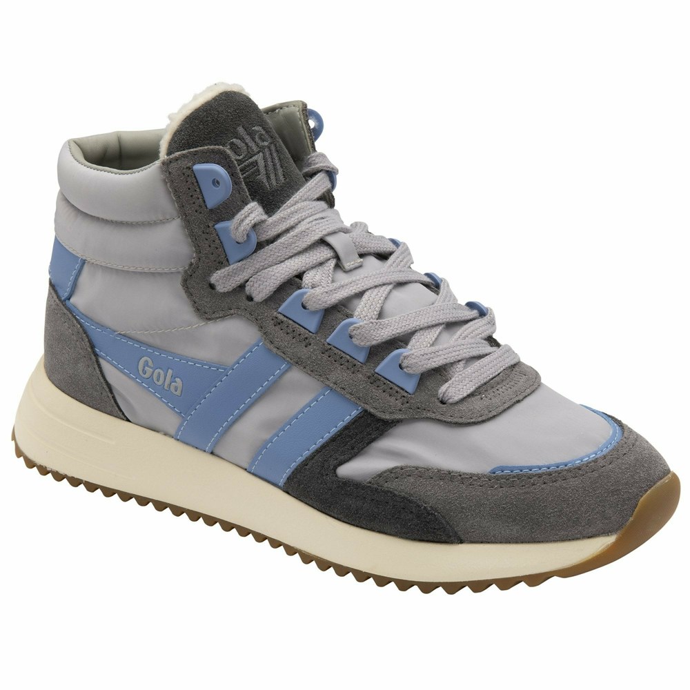 Basket Gola Chicago High Grise Clair Bleu Femme | AMAY-89856302