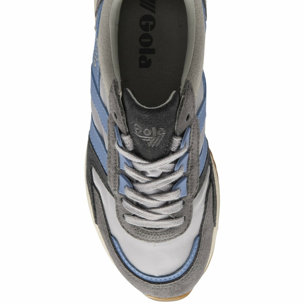 Basket Gola Chicago Grise Clair Bleu Femme | NEKT-13472806