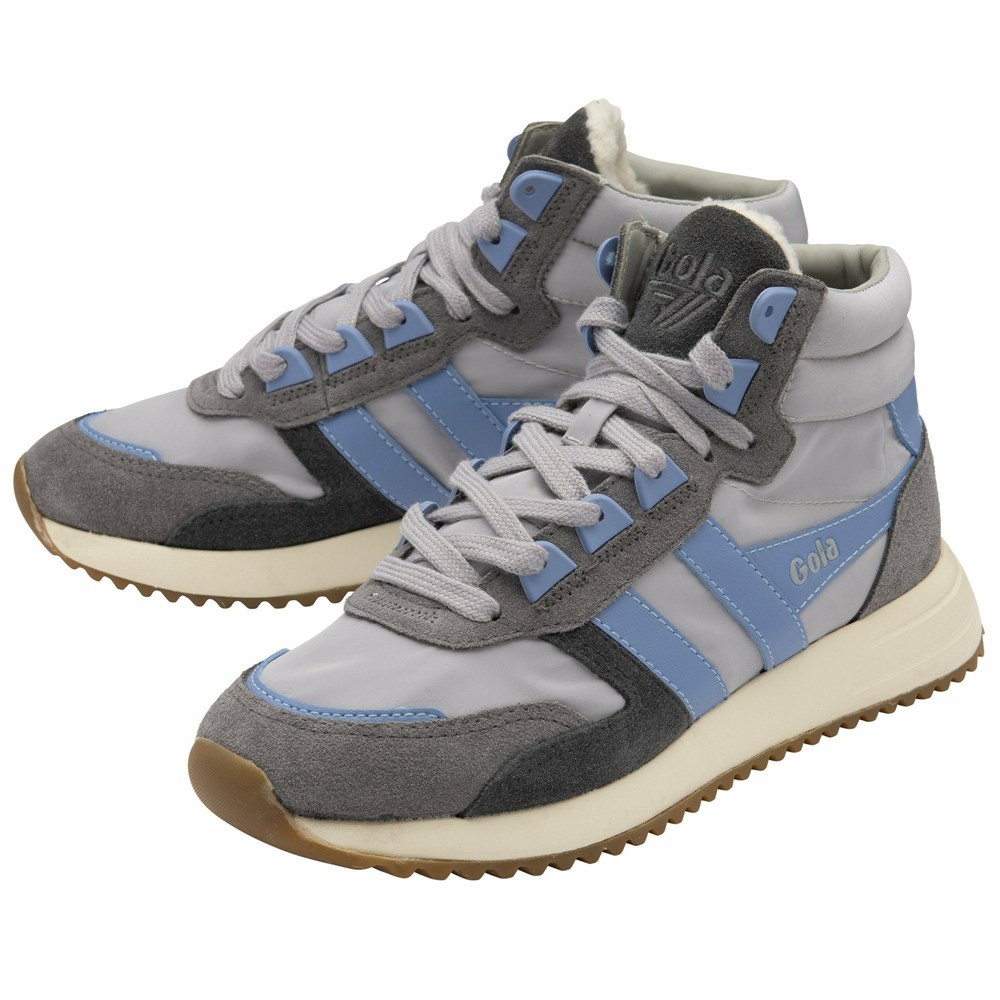 Basket Gola Chicago High Grise Clair Bleu Femme | AMAY-89856302