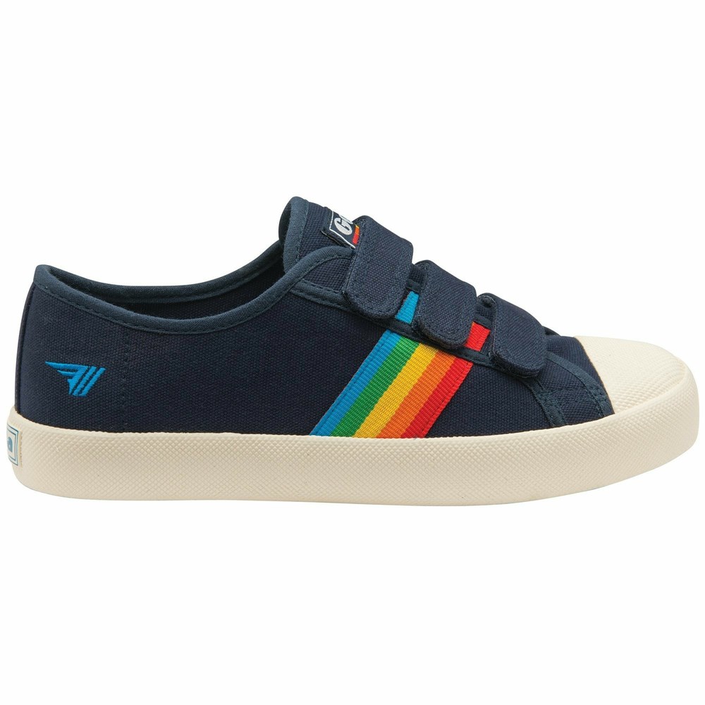 Basket Gola Vegan Coaster Rainbow Brides Bleu Marine Multicolore Femme | KRGJ-90587290