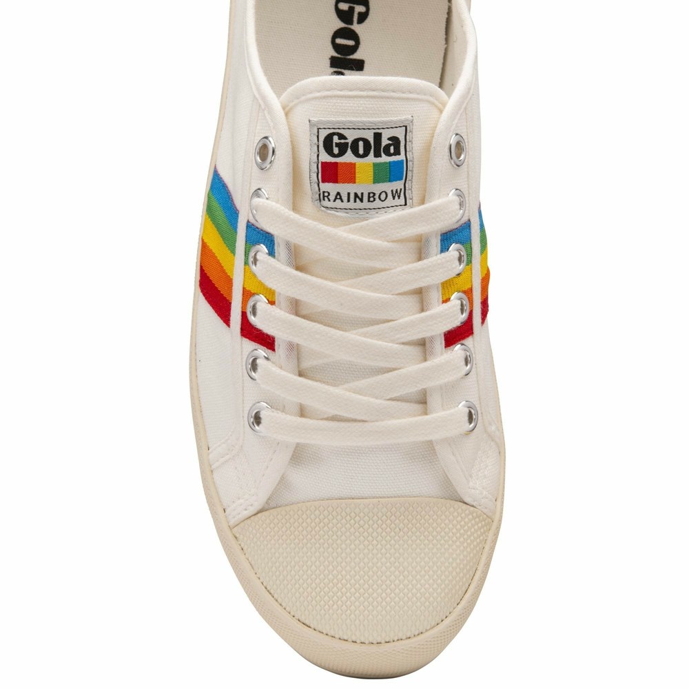 Basket Gola Vegan Coaster Peak Rainbow Blanche Multicolore Femme | KXXV-36571411