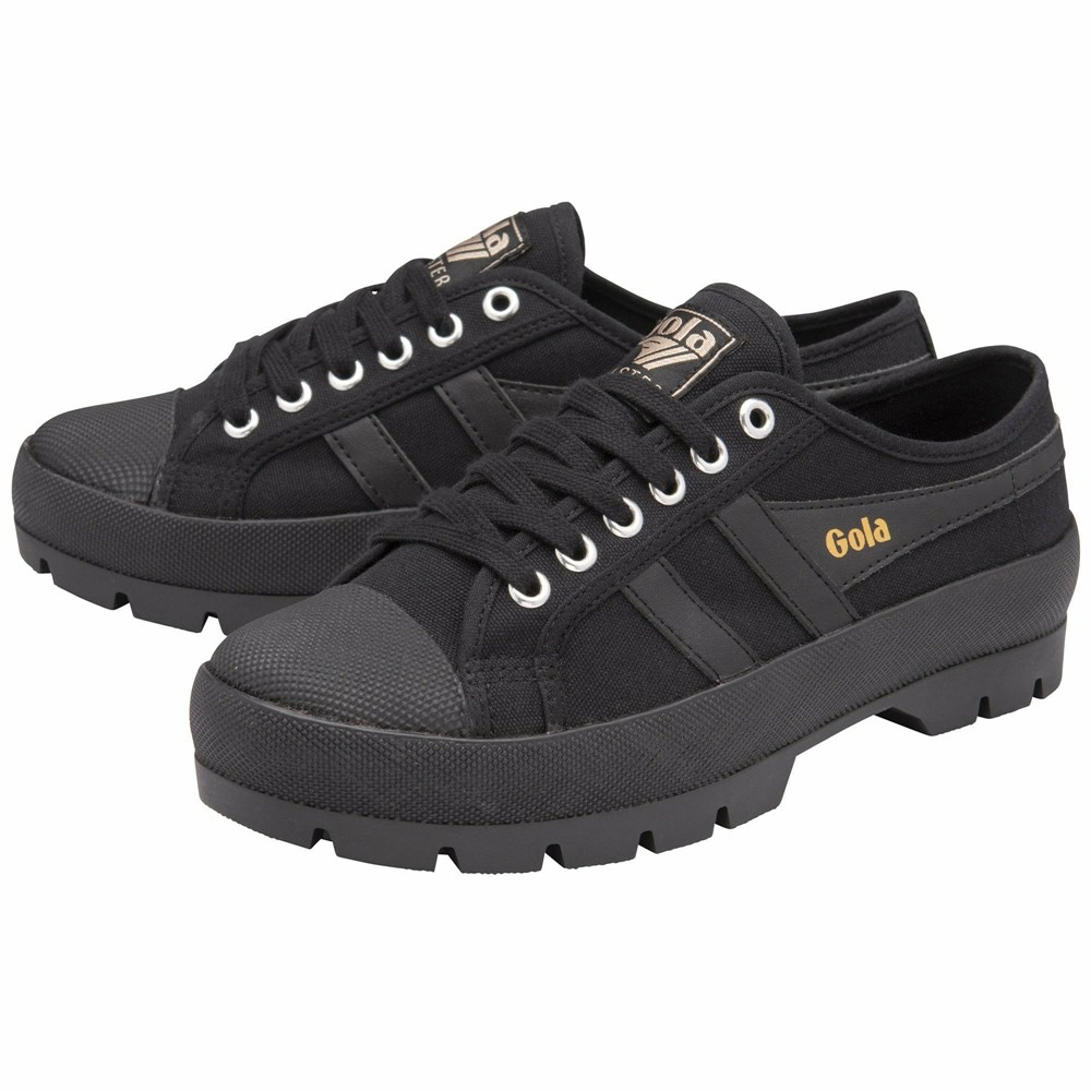 Basket Gola Vegan Coaster Peak Noir Femme | GTIE-71066812