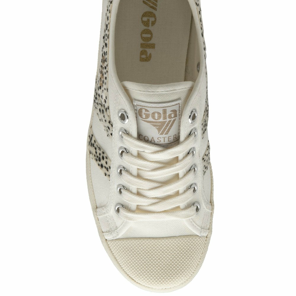 Basket Gola Vegan Coaster Safari Blanche Femme | GFQK-50684837