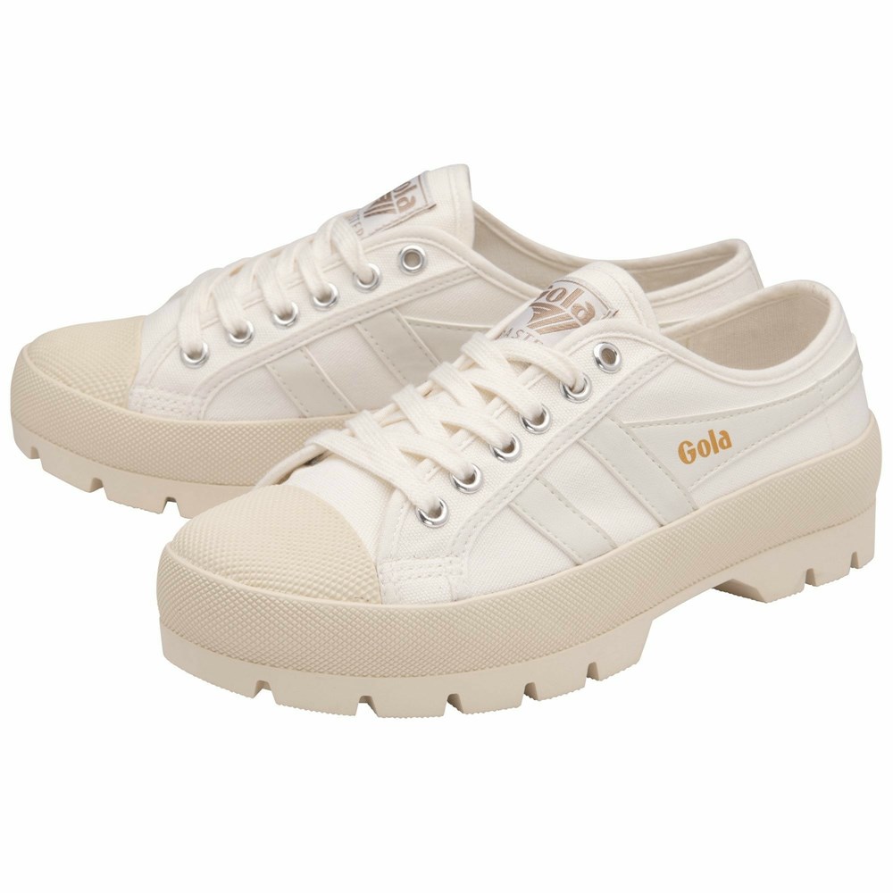 Basket Gola Vegan Coaster Peak Blanche Femme | FALI-20603292