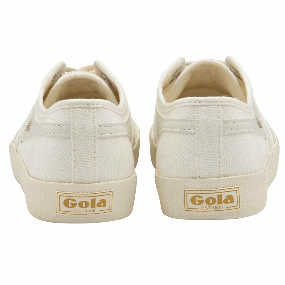 Basket Gola Vegan Coaster Blanche Doré Femme | ZEFS-54738708