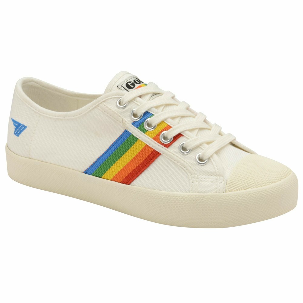 Basket Gola Vegan Coaster Rainbow Blanche Multicolore Femme | FOCZ-61549131