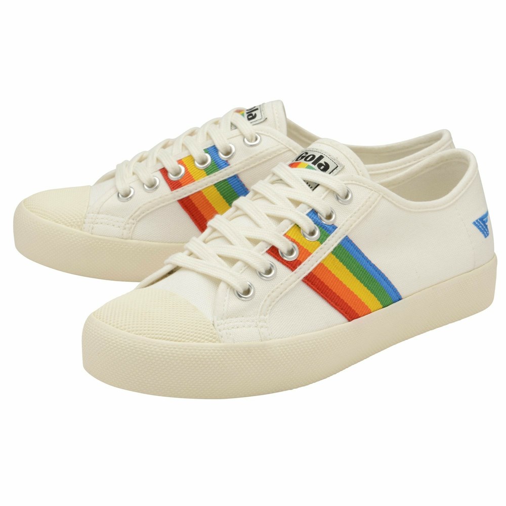 Basket Gola Vegan Coaster Rainbow Blanche Multicolore Femme | FOCZ-61549131