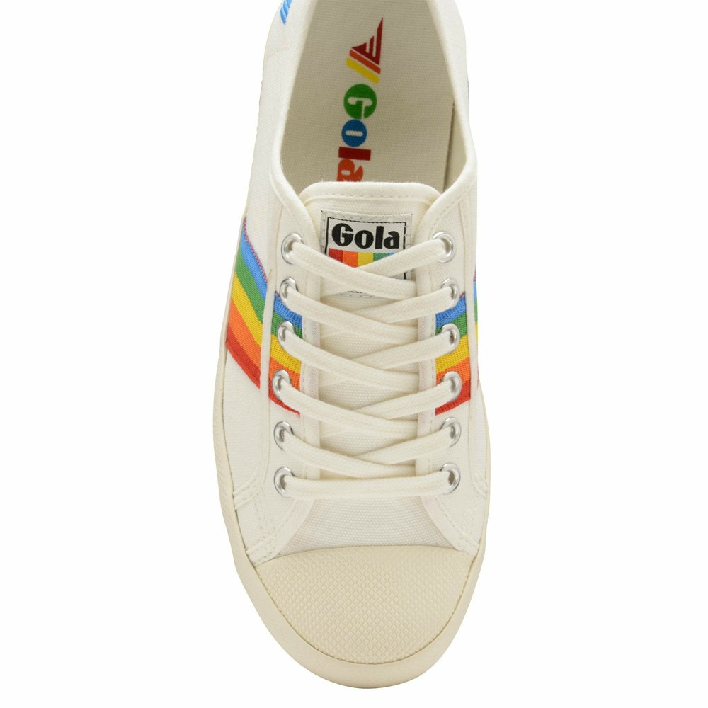 Basket Gola Vegan Coaster Rainbow Blanche Multicolore Femme | FOCZ-61549131