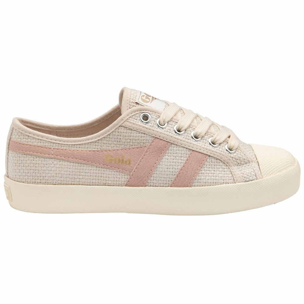 Basket Gola Vegan Coaster Raffia Beige Rose Femme | WANM-42723682